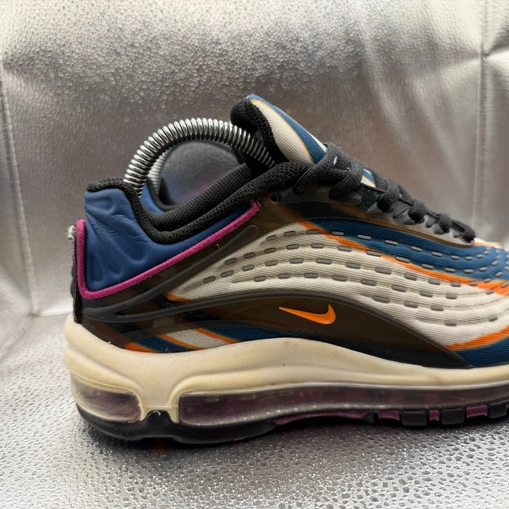 Size 6.5Y Nike Air Max Deluxe Cool‎ Gray Orange Kids Athletic Shoes AR0115-002